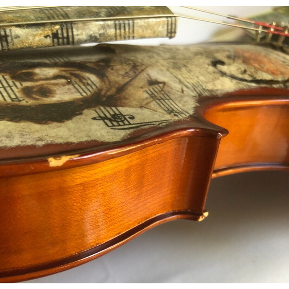 Artist Bill Kinsey "Air On A String" Violin Mixed Media Art Collage Virginia - Picture 9 of 9